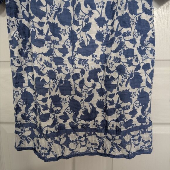 Studio Park x Amy Stran Floral Dress Womens Size Large White Blue Tassel Boho - Picture 5 of 10